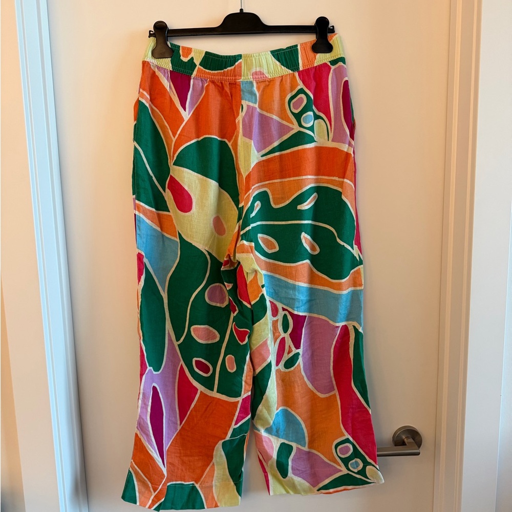 100% Linen Printed Pants